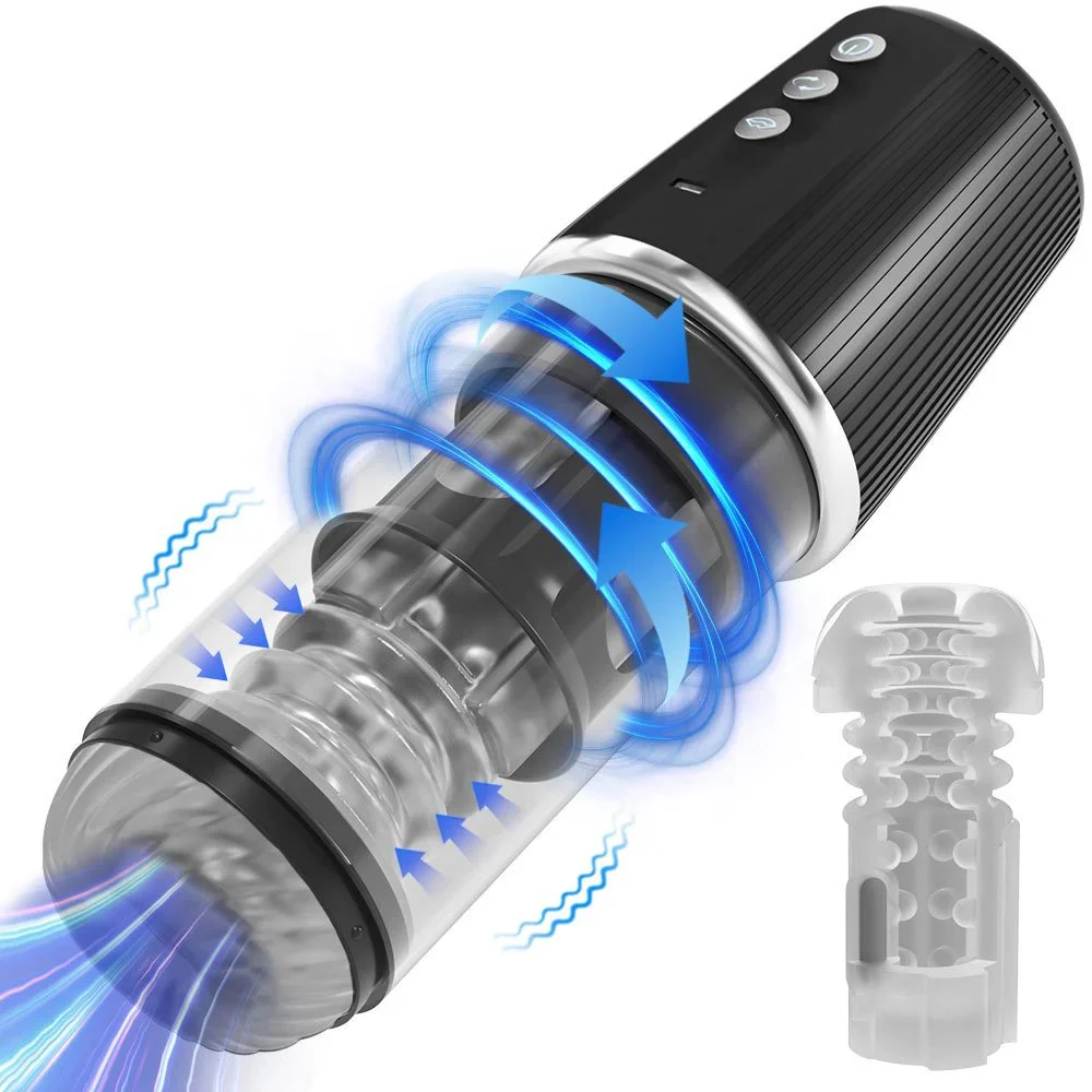 Automatic Penis Training Deep Throat Thrusting Rotating Sucking Masturbation Cup Sex Toys for Men