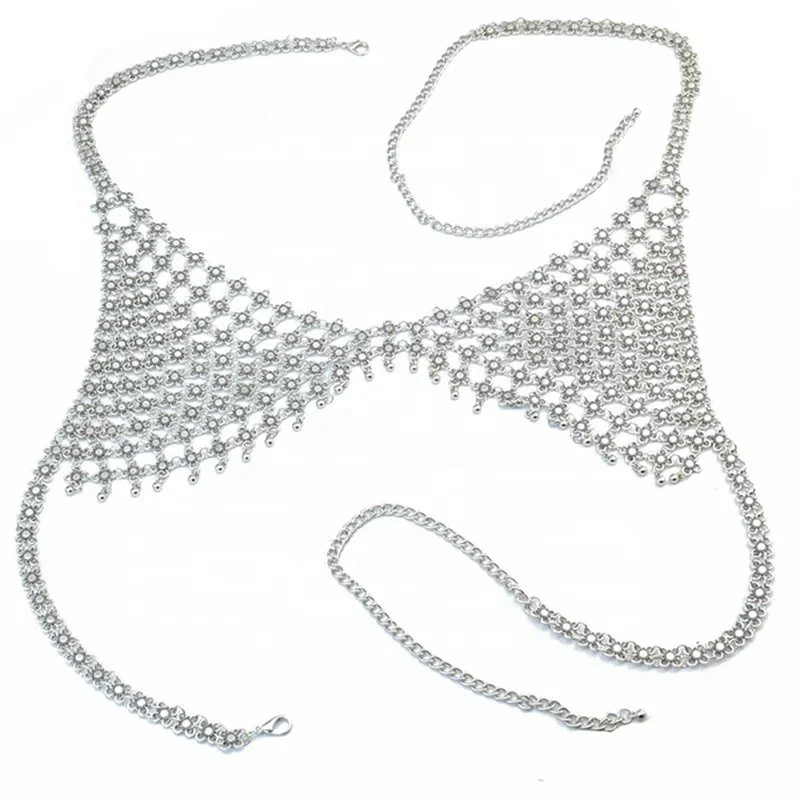 Sexy Hollow Floral Bra Chain Vintage Beach Jewelry Lingerie