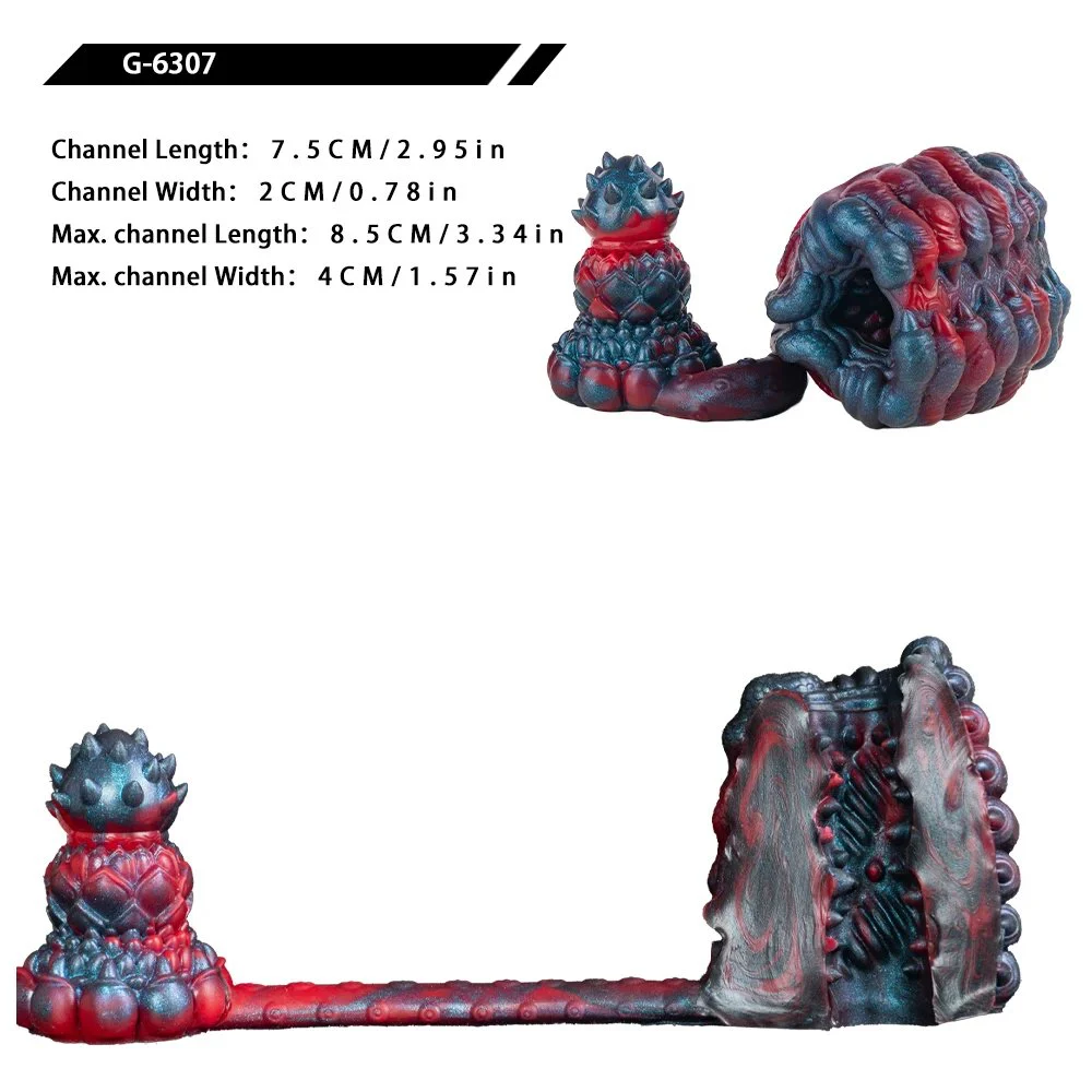 Fantasy Masturbator Monster Alien Sex Toys for Men 3D Textured With Anal Plug Silicone Pocket Pussy