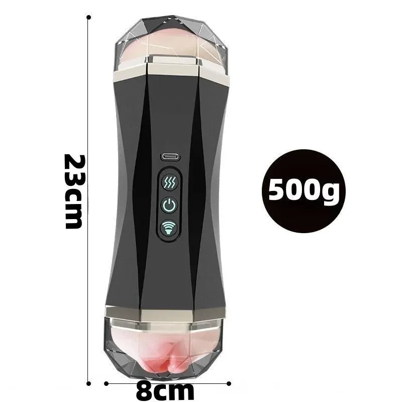 Arrivals Voice Interaction Double Head Vibrator Masturbation Cup Male Men's Sexual Products Exercise Masturbation Cup