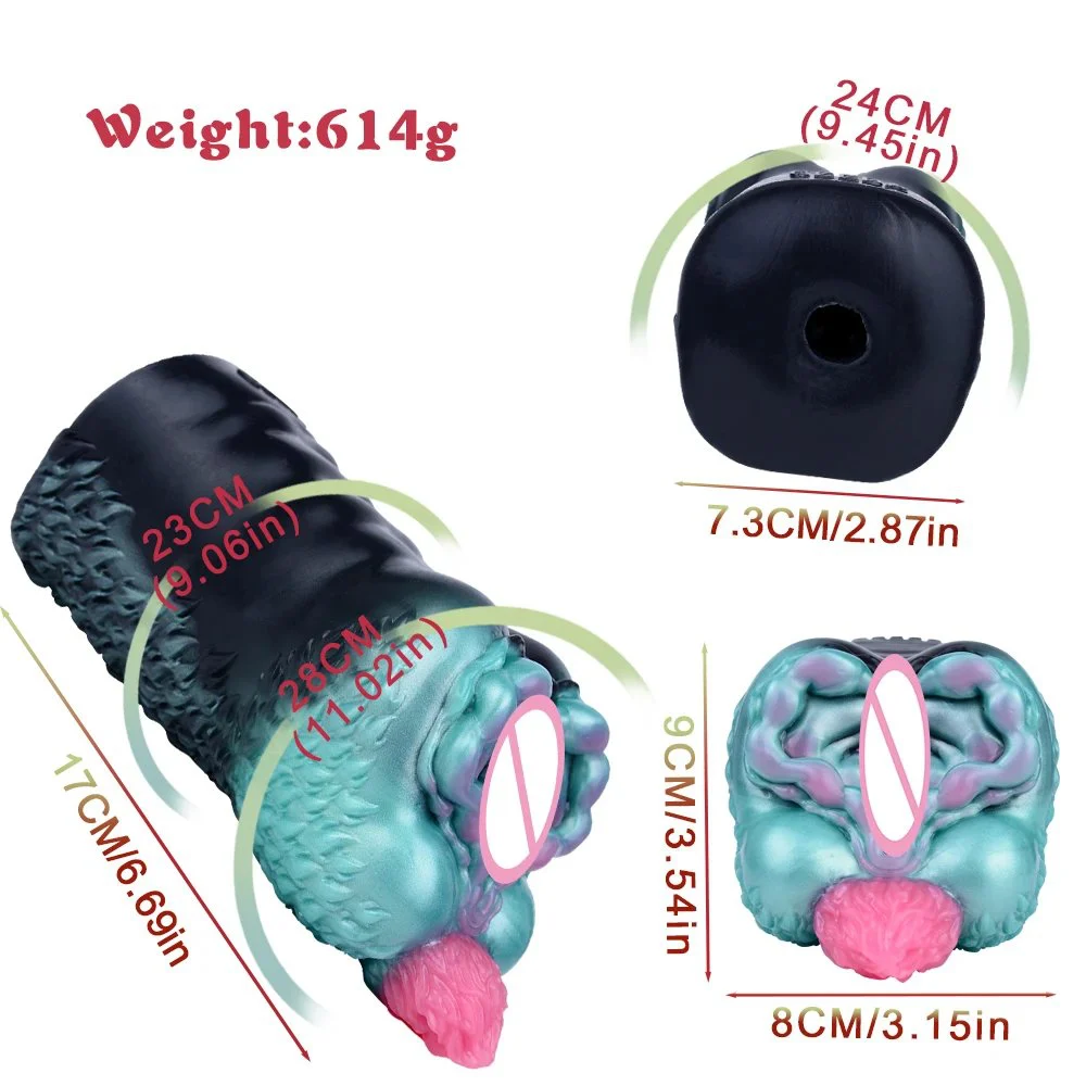 Artificial Wildebeest Vagina Pocket Men Masturbators Silicone Penis Trainer Pocket Pussy Realistic Vagina Toys for Mena
