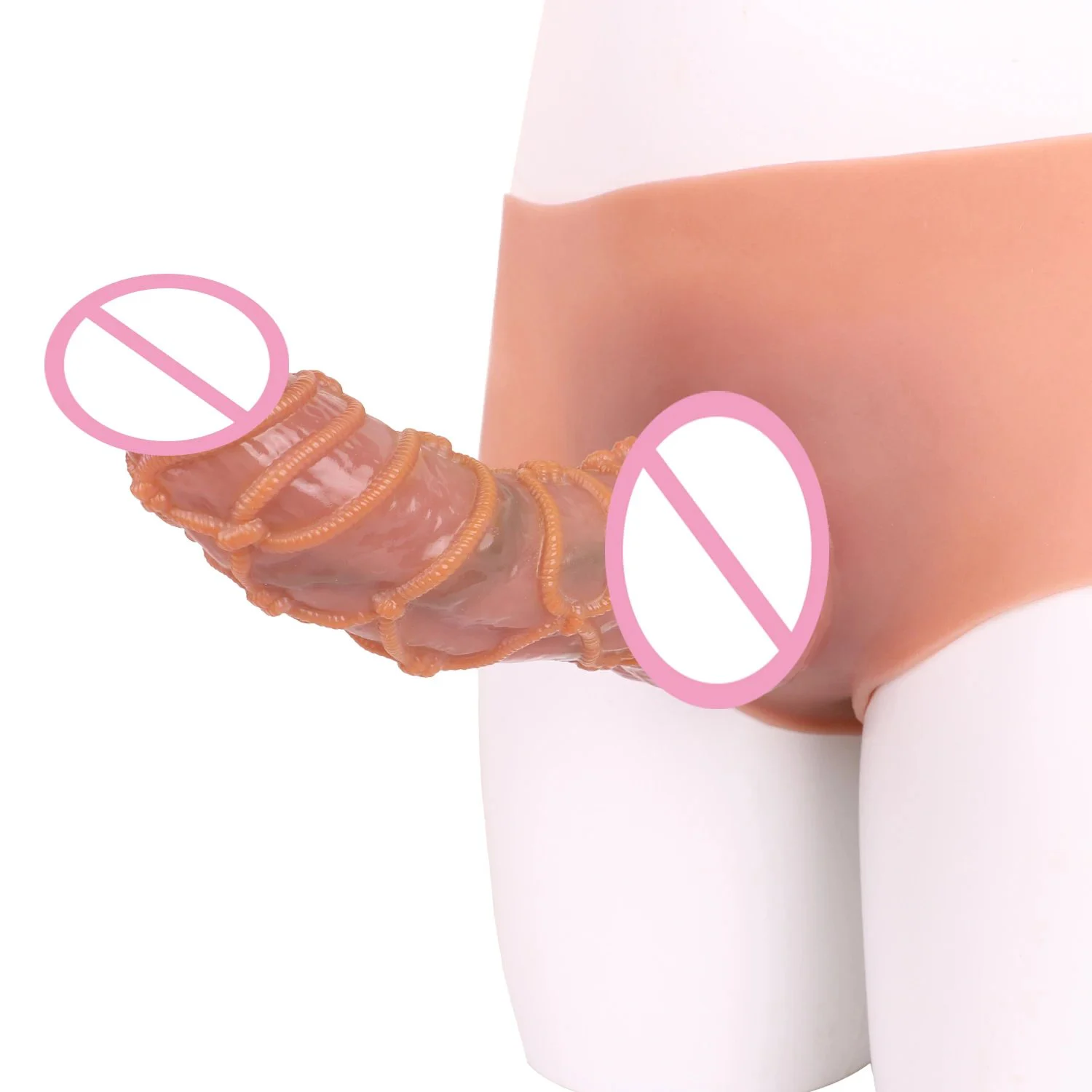Sexy Male Penis Panties with Distinctive Rope Design Hollow Strap-on Dildo for Male Sex Game