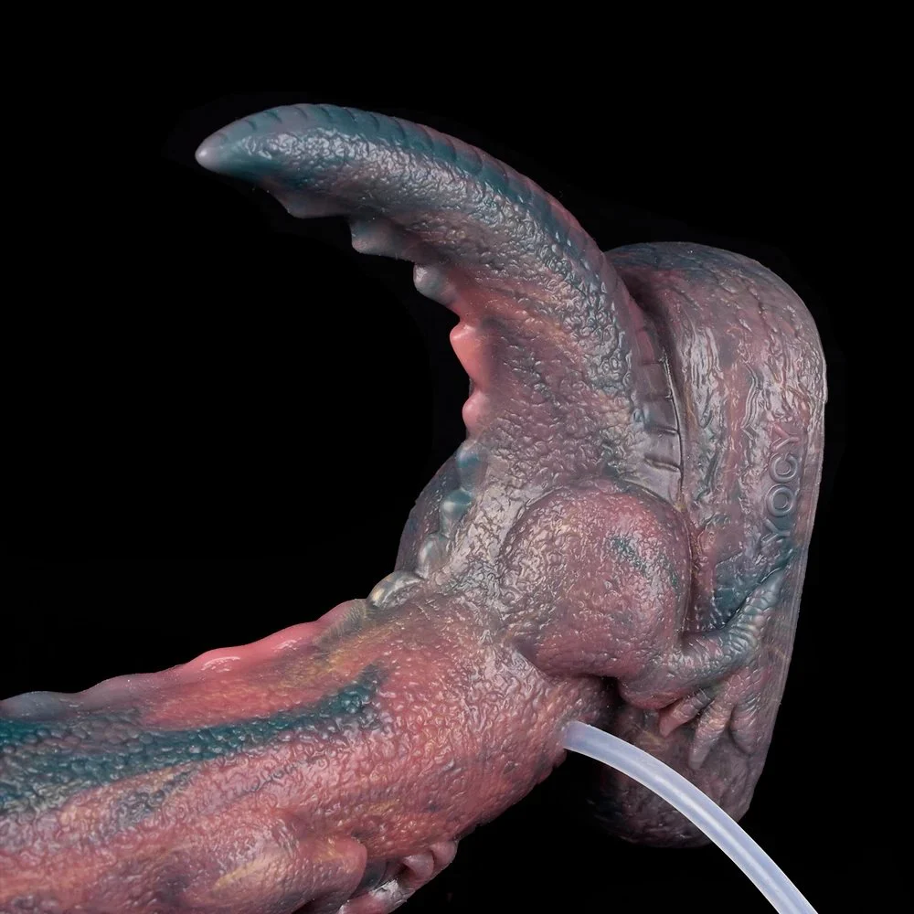 Squirting 8.66 Inch Large Dragon Dildo Penis Ejaculating Liquid Silicone Sex Shop Toy for Women