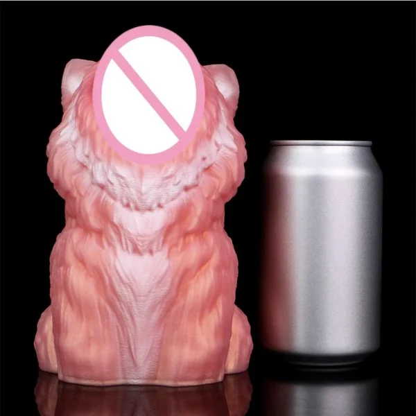 Body-Safe Pink White Fantasy cat Silicone Masturbator Cup Realistic Pocket Pussy Onahole Soft Male Stroker