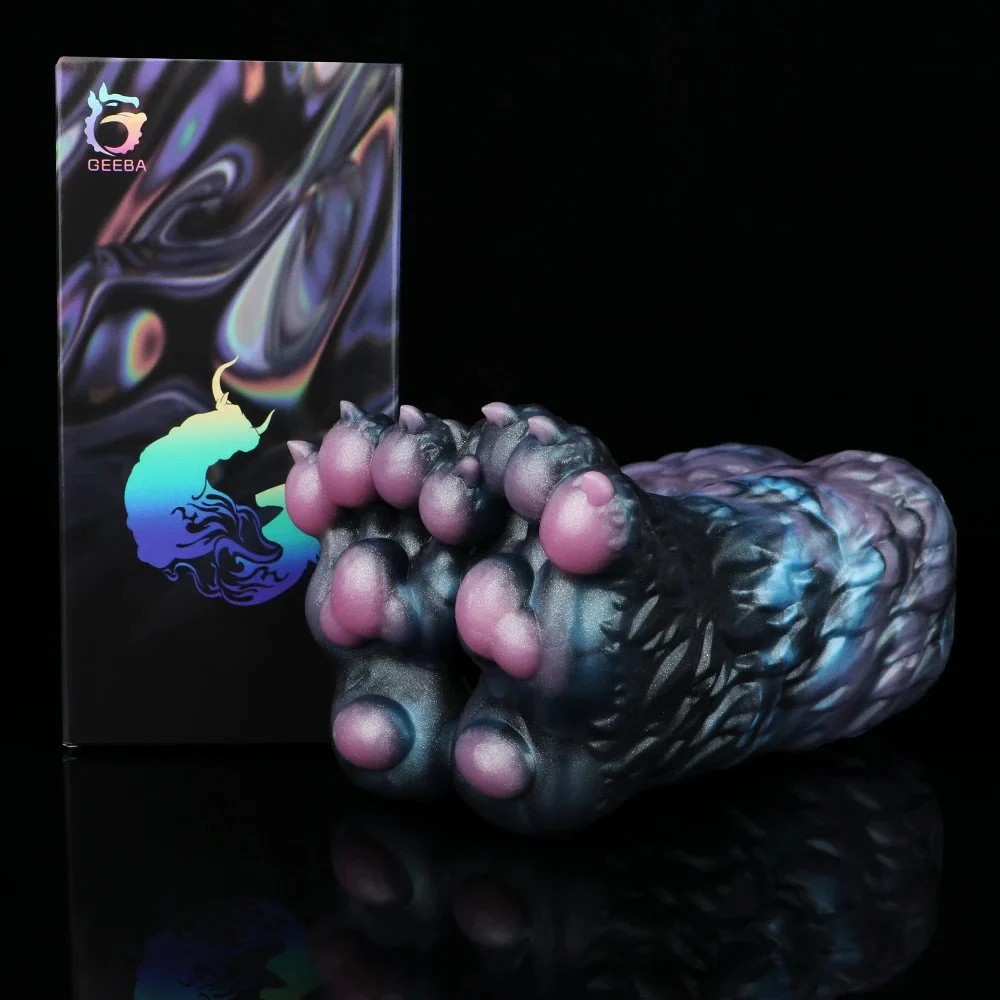 Cute Bear Paw Male Masturbator with Single Channel Soft Silicone Adult Toy Sexy Masturbator for Male