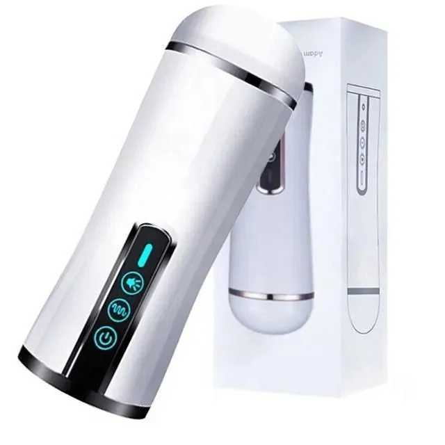 Automatic 10 Vibration and Voice Male Masturbator Adult Sex Toys for Men Rechargeable Vagina Real Pussy Erotic Artificial Vagina