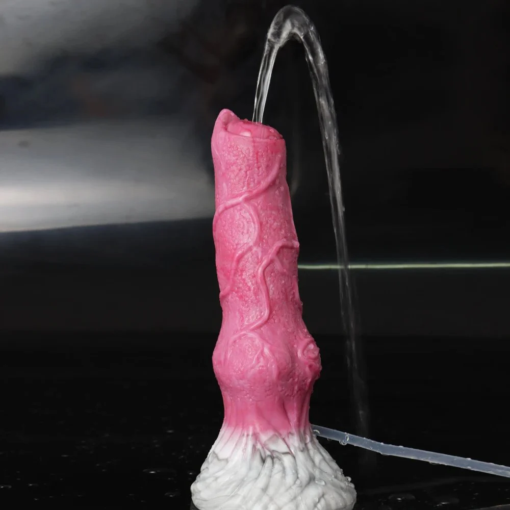 Squirting Dildo Animal Silicone Water Spray Penis Beef Color Ejaculating Sex Toys