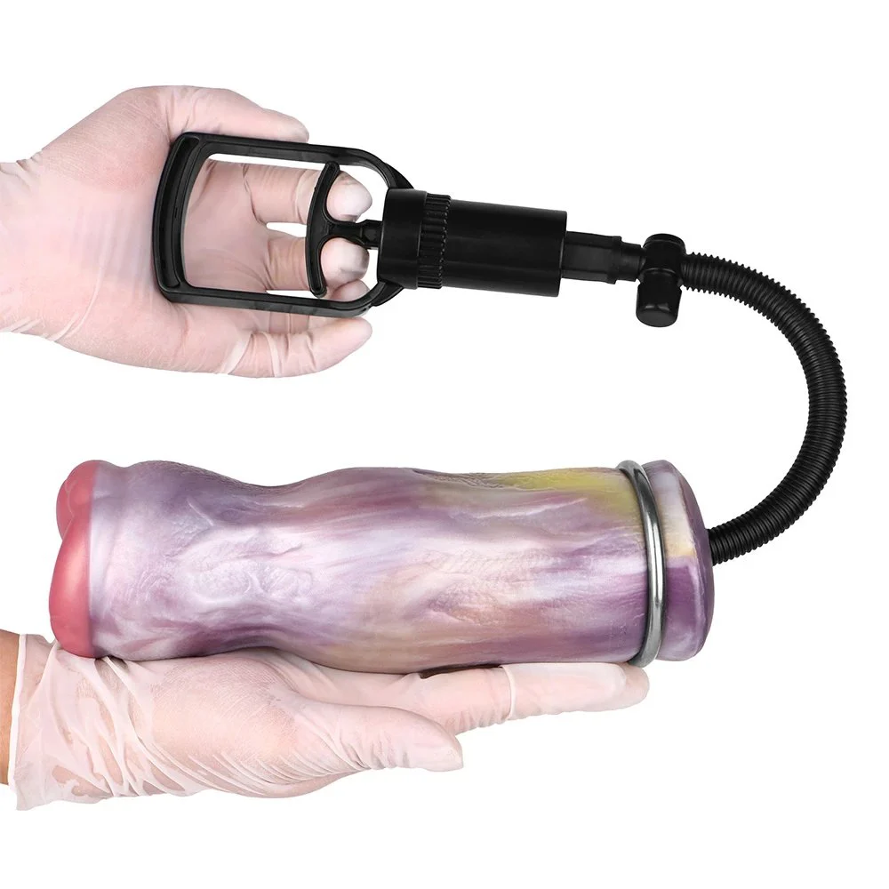 Air Pump Oral Cup Male Fantasy Silicone Masturbator Experience Realistic Sex Toys Two Sizes With Air Pump Model