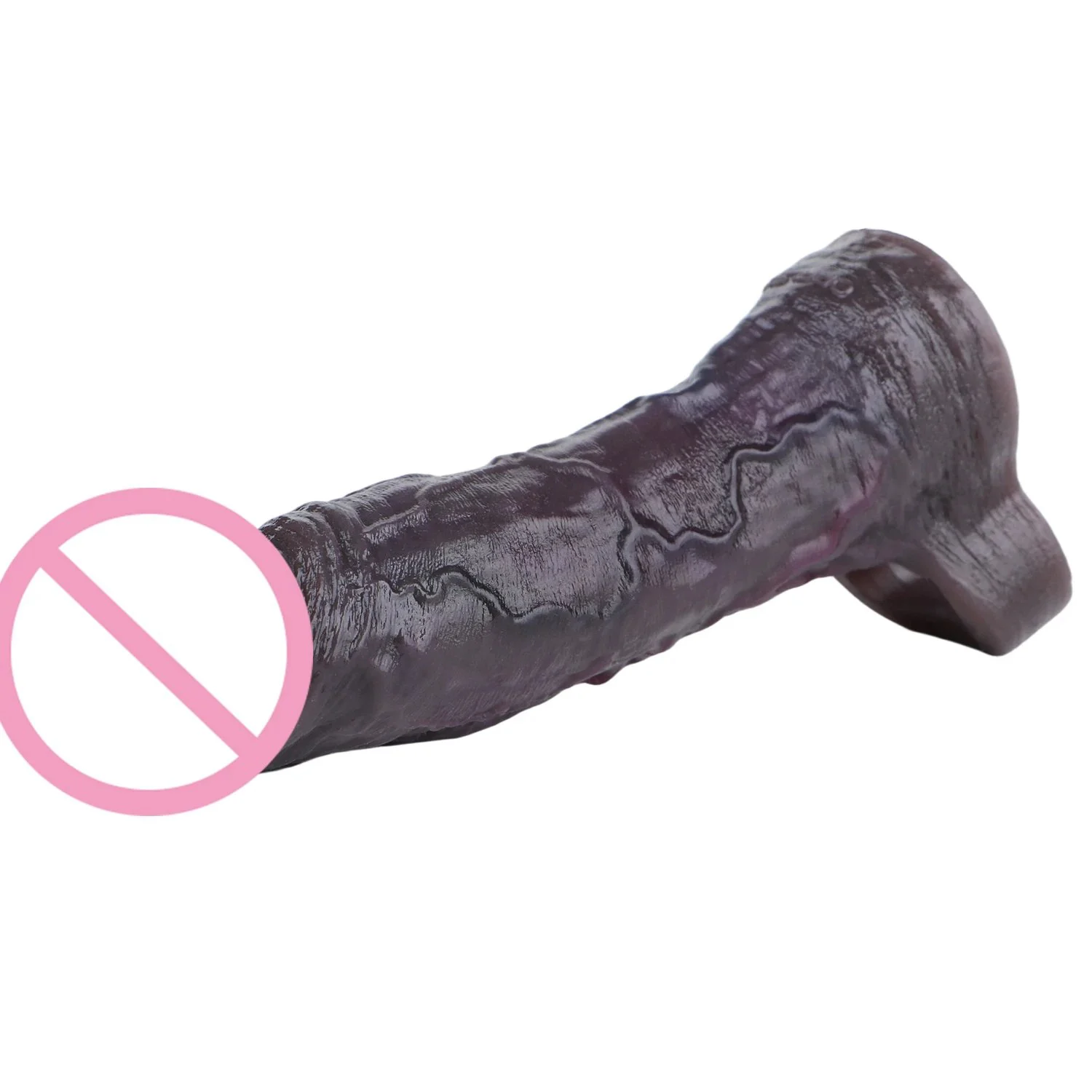 Black Penis Extender Silicone Soft Cock Ring Cock Sheath for Men Delay Ejaculation Reusable Condom Sex Toy for Couple