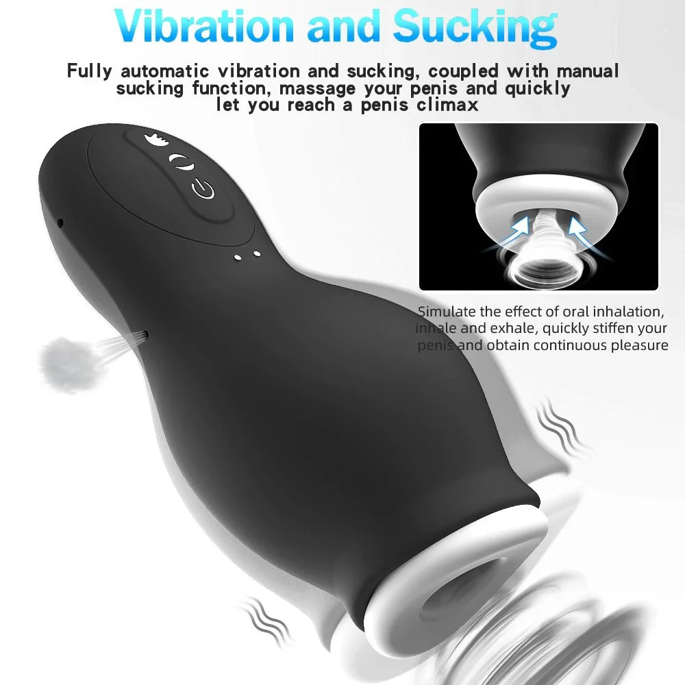 10 Vibration Masturbation Cup Sex Toy for Men Automatic Sucking Heating Male Masturbators Cup