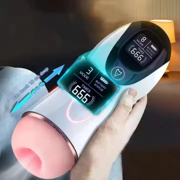 Fully Automatic Intelligent Men's Masturbator Cup Adult Sex Products with Multi-Frequency Aircraft Vibration Sound Features