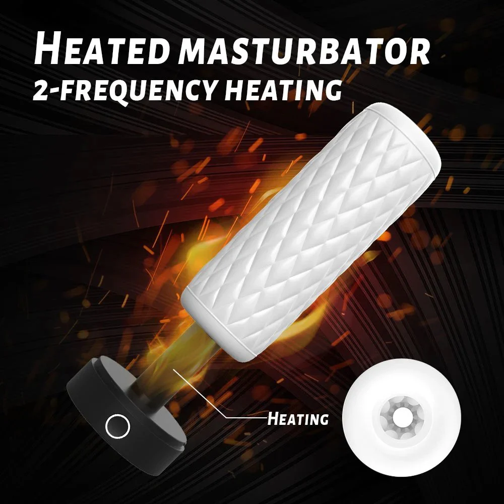 Handheld Heated Aircraft Cup Masturbator Self-Gratification Device for Male Use