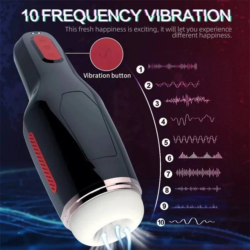 Hand Free Male Vagina Deep Throat Masturbation Machine Sex Toys for Men Masturbating