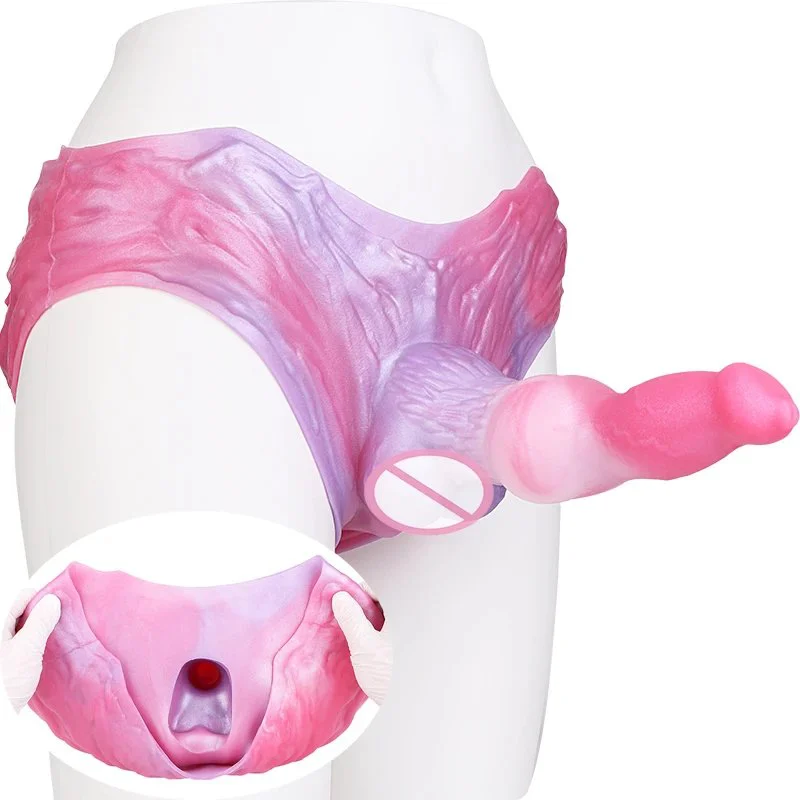 Strap-On Dildos Dog Knot Realistic Dildos Vaginal Anal G-spot Stimulation, Adjustable Waist for Men LGBT Couples Sex Toys