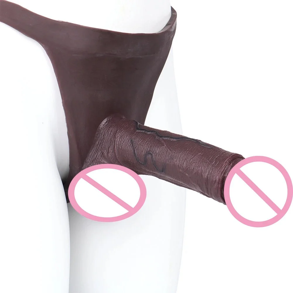 Triangle Soft Silicone Penis Pants for Men Realistic Wearable Dildo Underwear, Sexy Fitted Male Enhancement