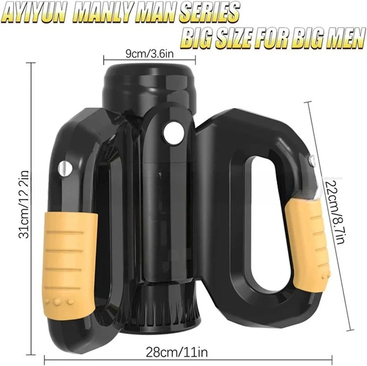 10 Modes Automatic Thrusting Rotation Masturbation Cup With Double Handles Stroker Sex Toys for Male