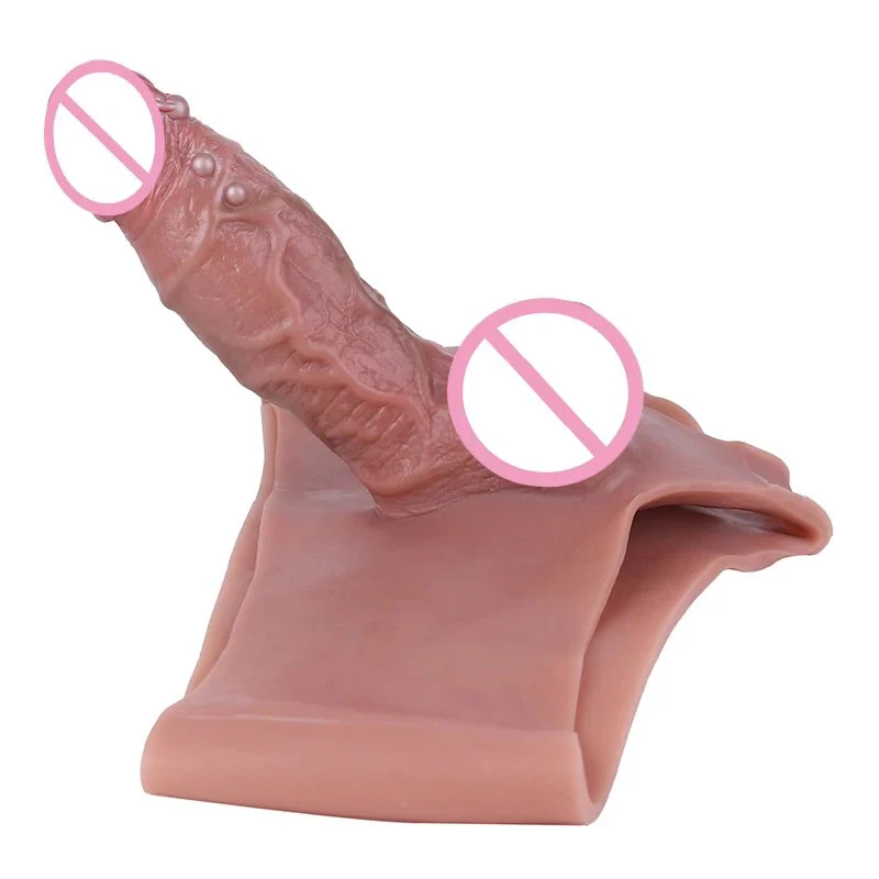 Strap on Hollow Dildo Harness Strap on Male Penis Extender Sheath Soft Wearable Penis Enlargement Sex Toys for Couples Men
