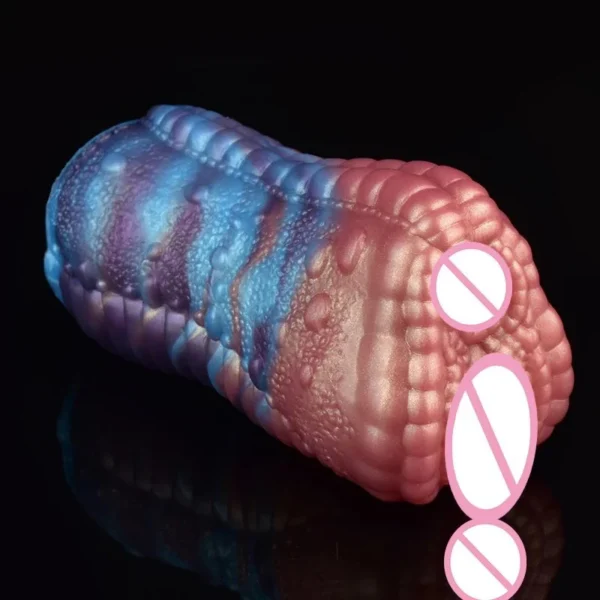 All Dual Channel Male Masturbator Soft Silicone Real Animal Vaginal and Anal Masturbation Doll Pocket Pussy Sex Toy for Men