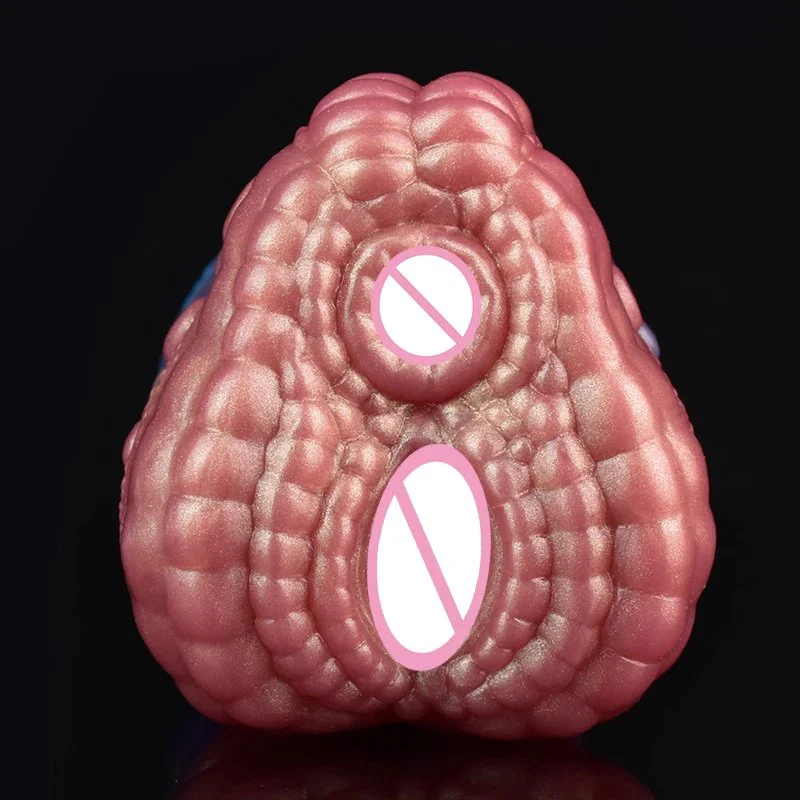 15.7 8.3cm Double Hole Masturbator Realistic Animal Tight Pussy Anal Adult Masturbator Sex Tool