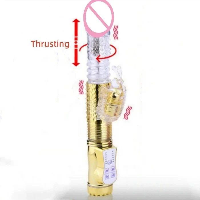 Thrusting Rotating Vibrator 360 Rotation Sex Toys Women Thrusting Dildo Vibrator Rotating Head VIbrating Rabbit Vibrator