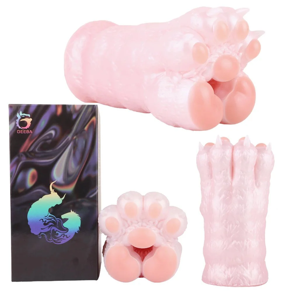 Fantasy Cat Paw Style Male Masturbator Soft Realistic Touch Single Channel Aircraft Cup for Men Pleasure