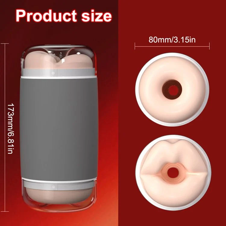 2 in 1 Male Masturbation Manual High Quality Silicone Men Penis Massage