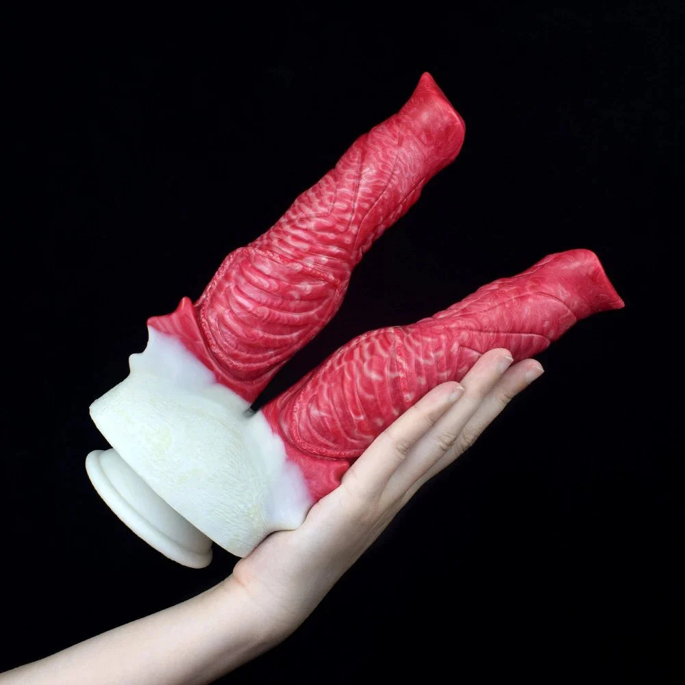 Style Hellfire Color Sex Toy Flexible Monster Big Long Double Ended Dildo for Gay Men Lesbian Women