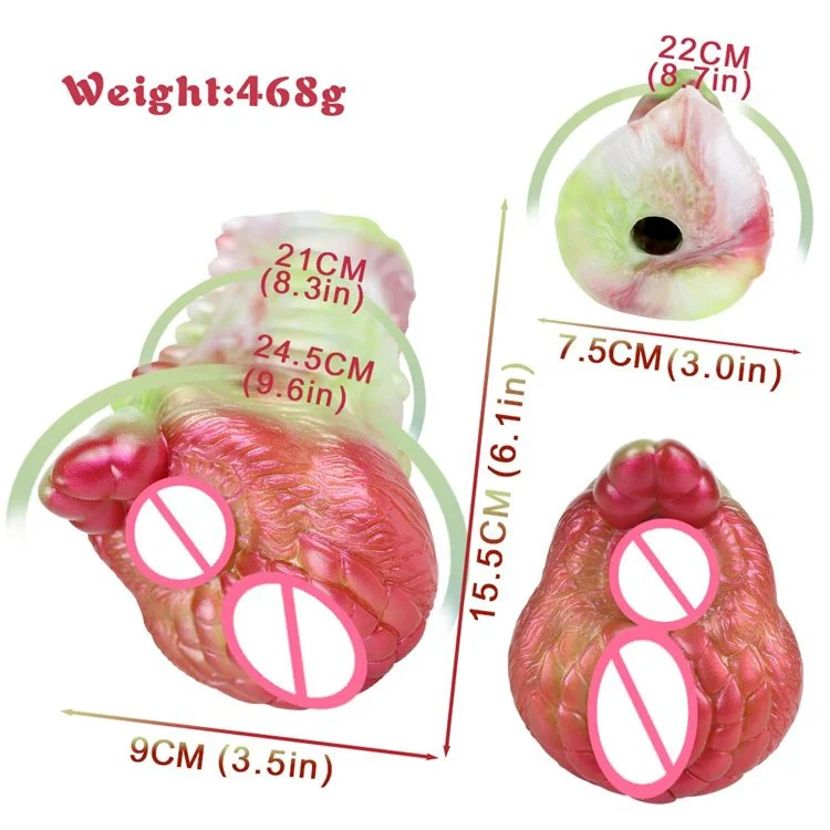 Liquid Silicone Double Channel Vaginal Anal Masturbation Cup Monster Male Masturbator