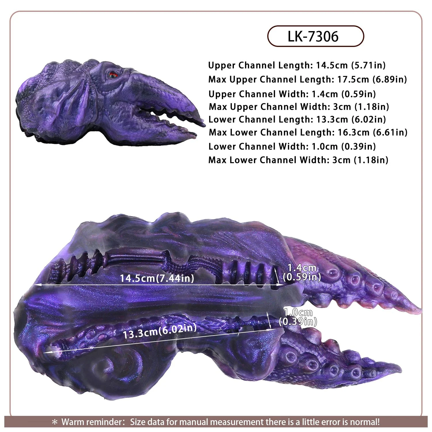 Fantasy Creature the Abyssal Styx Silicone Male Penis Massager and Masturbator Intensive Sensation with a Realistic Texture