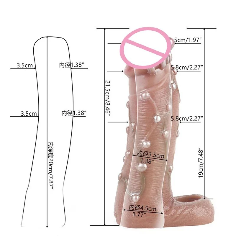 Cock Extender Sleeve Penis Enlargement Adults Sex Toys for Men Penis Enlarger Sleeve Collection BDSM Sex Toys