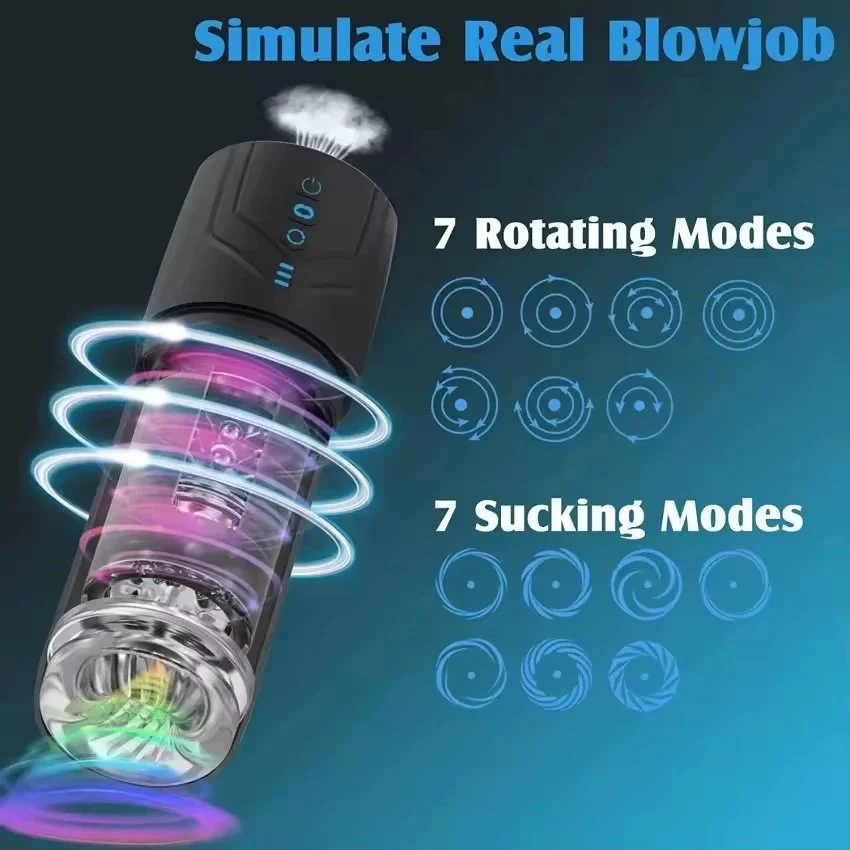 Automatic Men's Rotating Flying Cup Ring Invisible Inverse Mold Hand-held Electric Bath Water Cup Stretch Masturbator Sex Toys