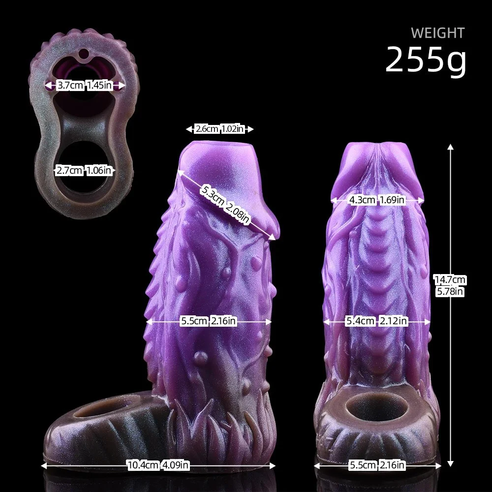 Cock Ring Penis Extender Ultra-Soft Penis Enlarger for Couples, Delay Ejaculation Stronger Erection Enhancement