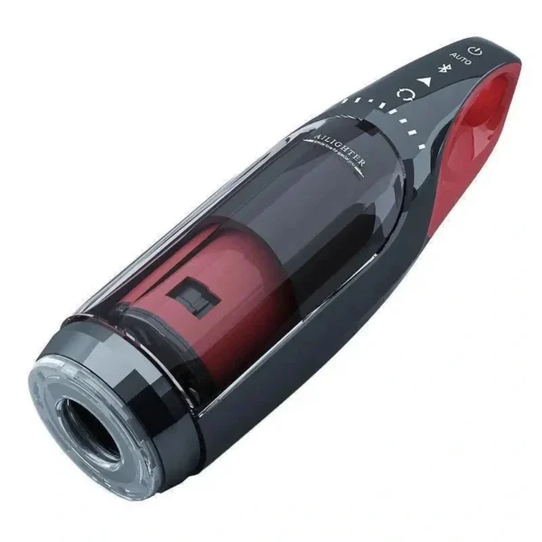 Automatic Telescopic Rotation Penis Massager with Vibration and Sucking Features Hands-Free Male Masturbator for Men