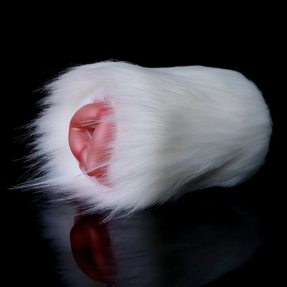 Fantasy Military Horse White Plush Monster Pussy Soft Tight Liquid Silicone Male Masturbation Cup Adult Sex Toys