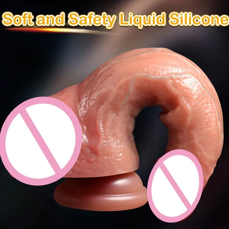 Spray Water Sliding Foreskin Dildo Ejaculating Penis Realistic Soft Silicone Squirting Dildo Sex Toys for Women with Suction Cup