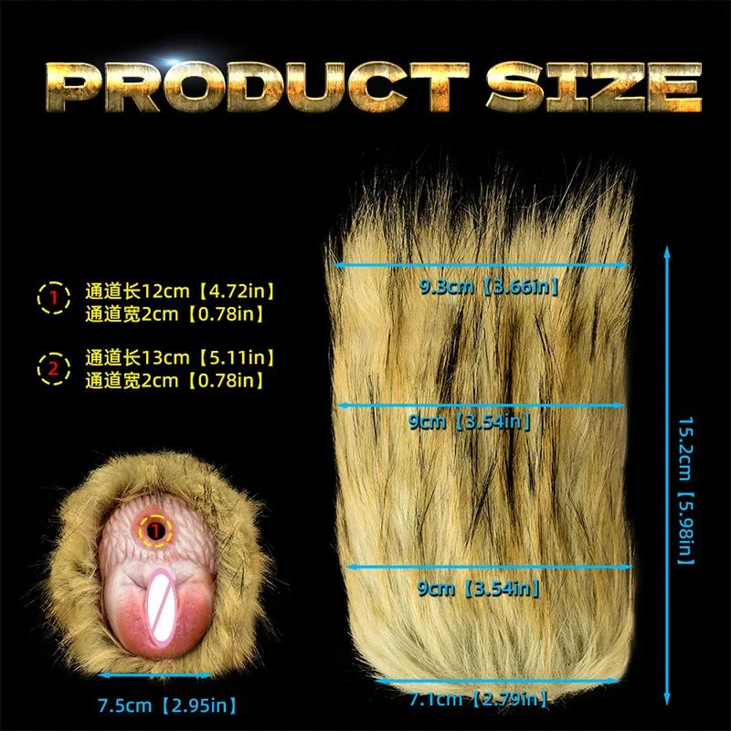 Fantasy Realistic Dragon Masturbator Toy Furry Sex Toy for Men Animal Dual Channel Pussy Cock Stimulator Sex Toy Big Pussy
