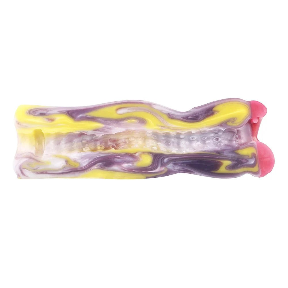 Fantasy Oral Masturbator Cup Eldritch Lips Design with Purple Flame Style for Men