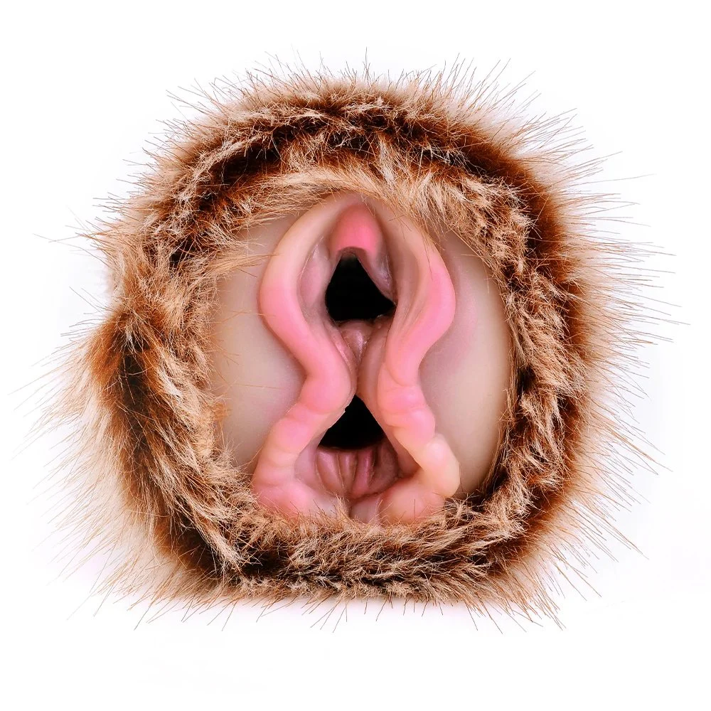 Fantasy Spinning Elk Masturbator Plush Monster Pussy Silicone Soft Tight Male Masturbation Cup Adult Sex Toys
