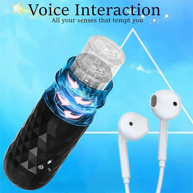 Automatic Telescopic Rotation Heating Masturbation Cup With Suction Cup Sex Toys for Men