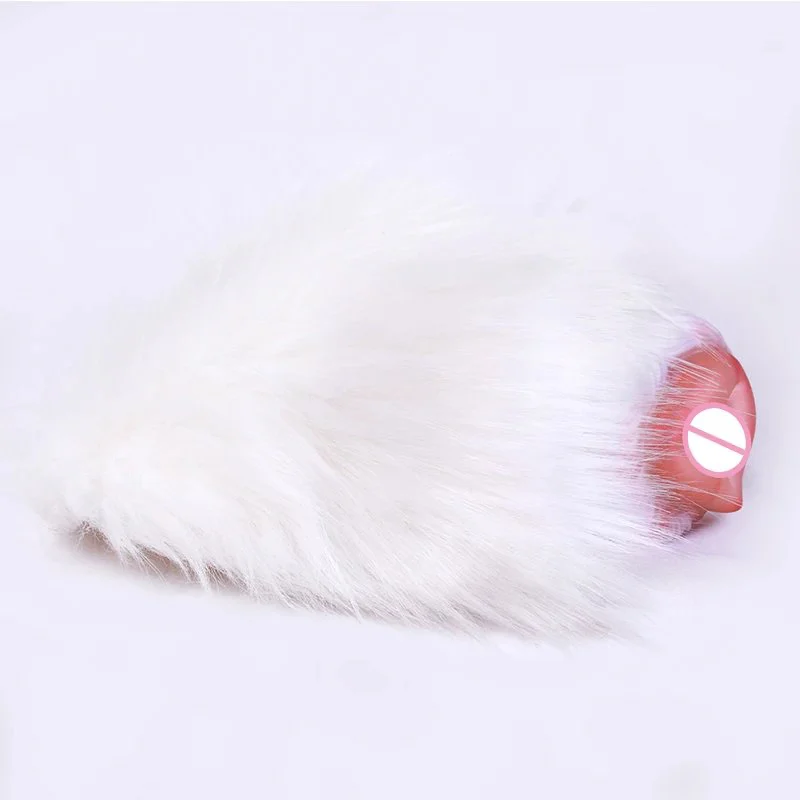 Animal Plush Pussy Male Masturbator Cup Fantasy Silicone and Faux Fur Sex Toys Single Channel Masturbation Cup Anal Pussy