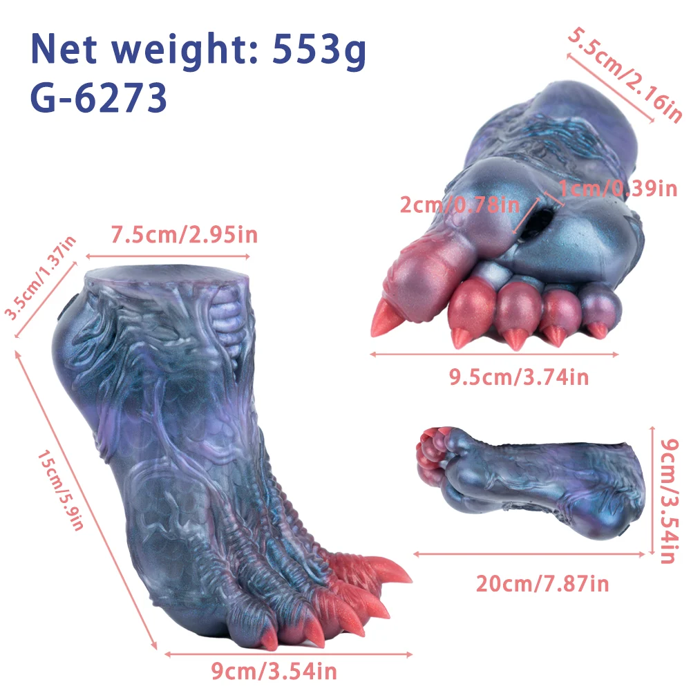 alien Foot Male Masturbator Silicone Soft Pocket Pussy Single Channel Penis Massage Stoker Fantasy Masturbator Foot Fetish