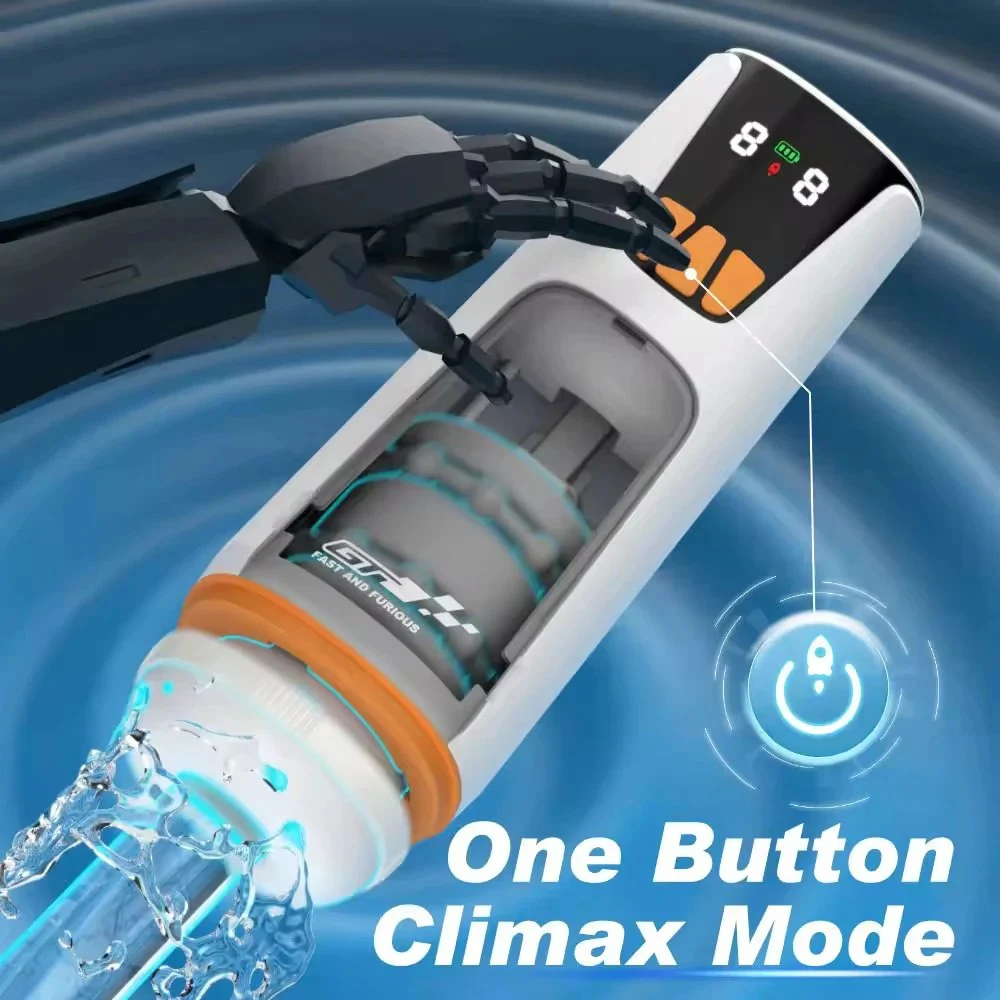 Masturbation Machine Men Sex Toy Male Telescopic Airplane Cup Detachable Washable Adult Vibration Product Men Device Masturbator