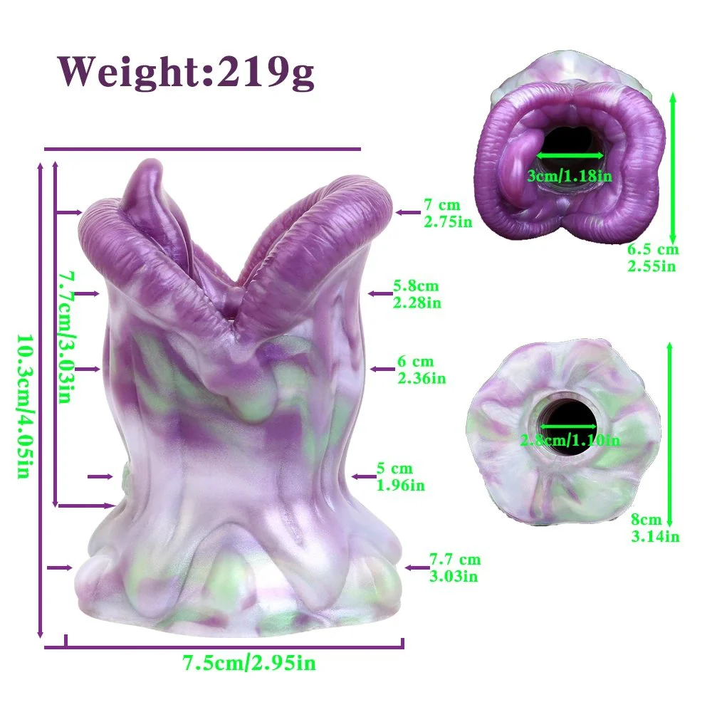 Fantasy Tongue Male Masturbation,anal Dilator,vaginal Dilator,silicon Dilators Single Hole Pass Sex Pleasure Toys