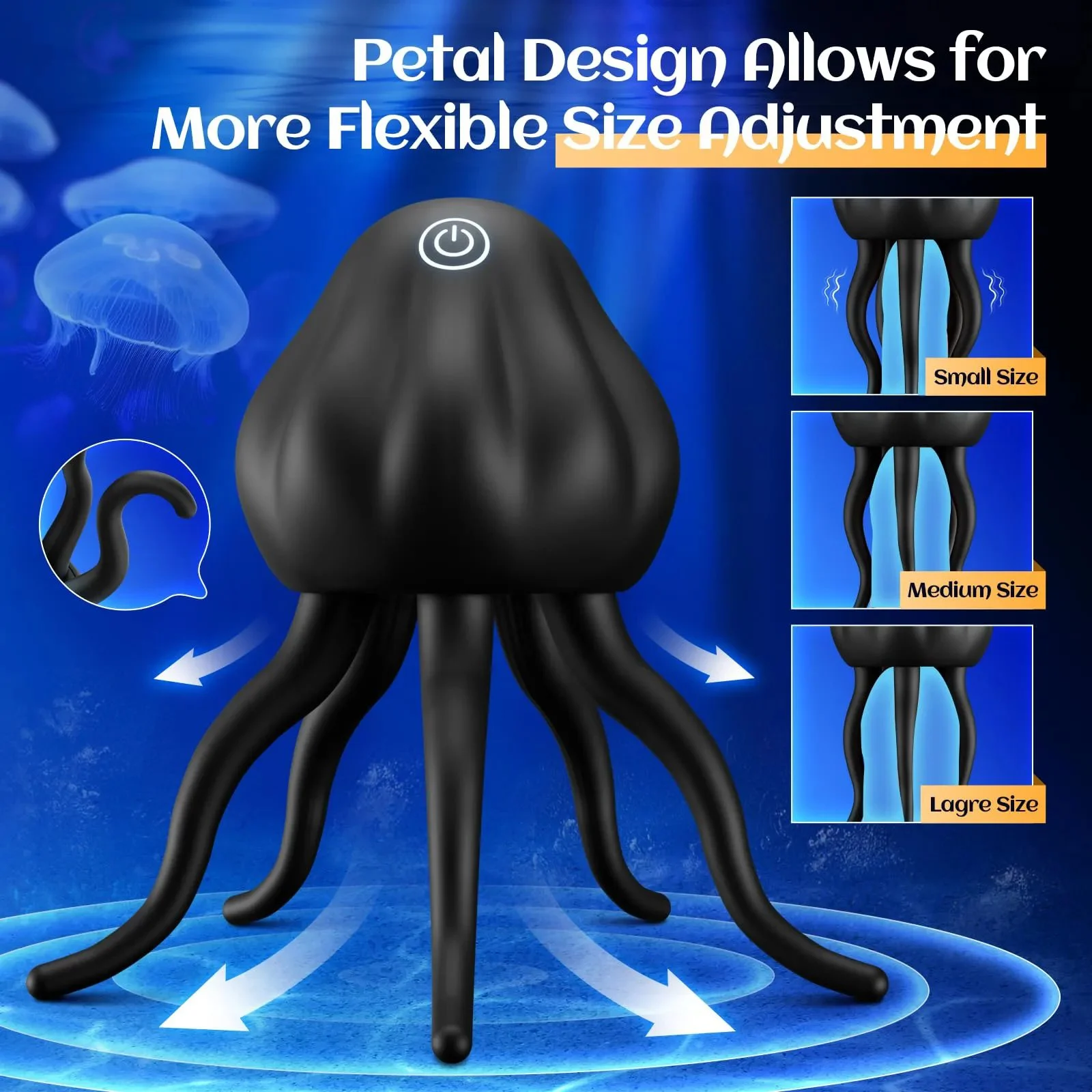 Male Penis Vibrator with 10 Vibrating Modes Wrapping Tentacle Design for Male Masturbation & Couples Use