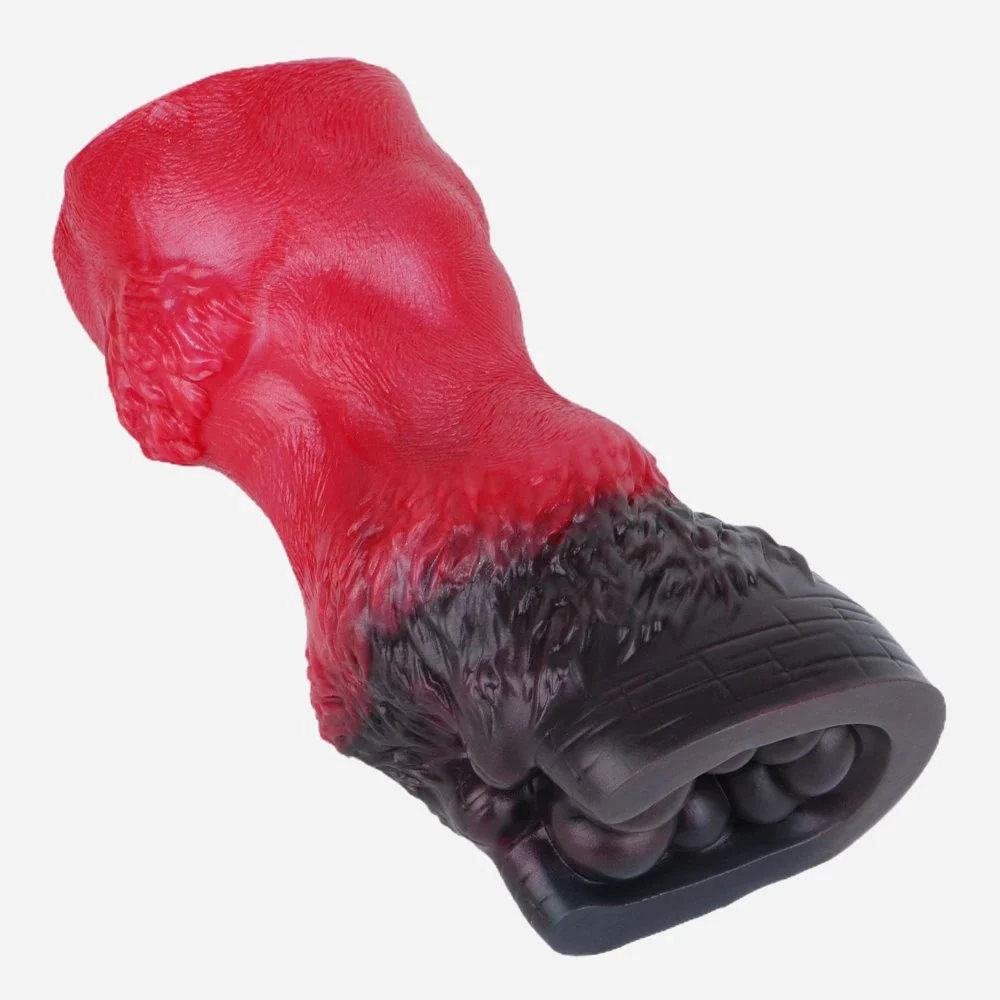 Donkey Hoof-Shaped Silicone Male Handheld Masturbator with Internal Textures for Enhanced Sensation
