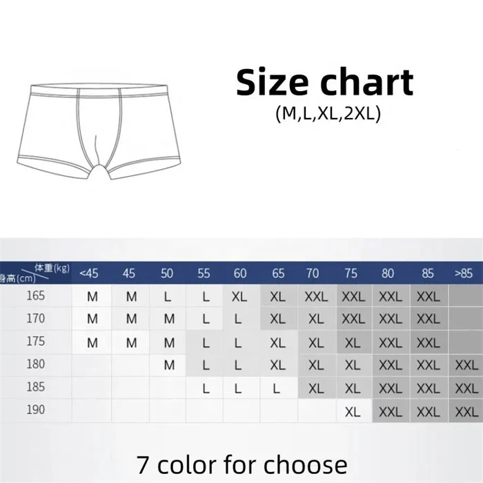 Men's Casual Low-Rise Boxer Briefs Comfortable Breathable Fabric Spandex Men's Underwear Custom Logo Printed Pattern