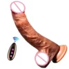 Telescopic Vibration Heating Heating Dildo Realistic Silicone Artificial Penis Electric Huge Big Dildos Sex Toy for Couple