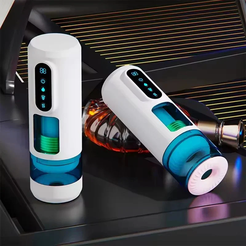 Electric Thrusting Rotation and Sucking Penis Massager Realistic Vagina Stroker Machine Masturbator for Man Sex Toys