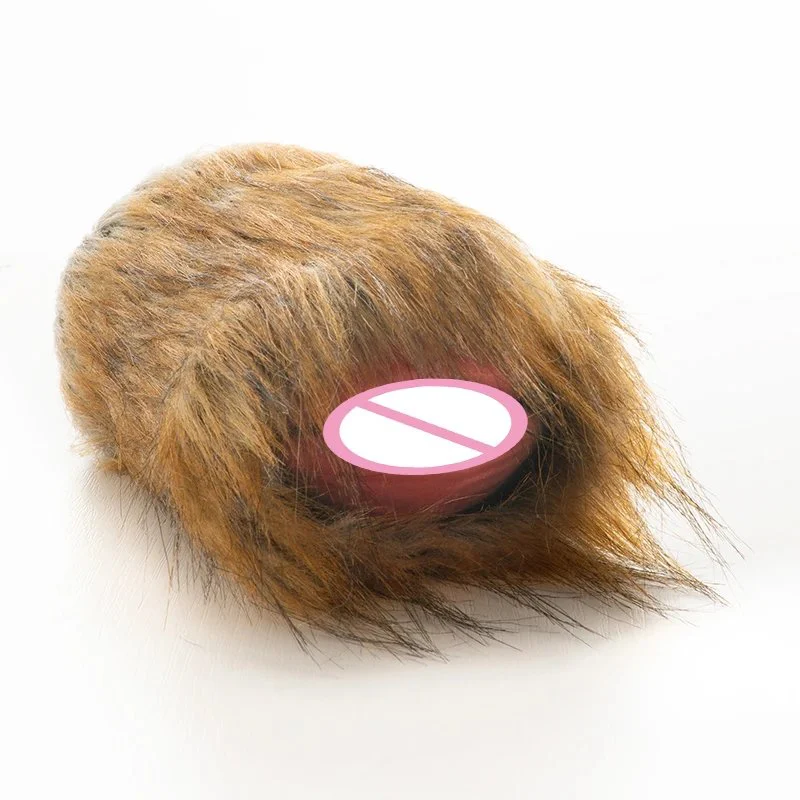 Furry Hyena Silicone Male Masturbator Strong Grip Realistic Feeling Handheld Stroker Style Adult Toy for 18+ with