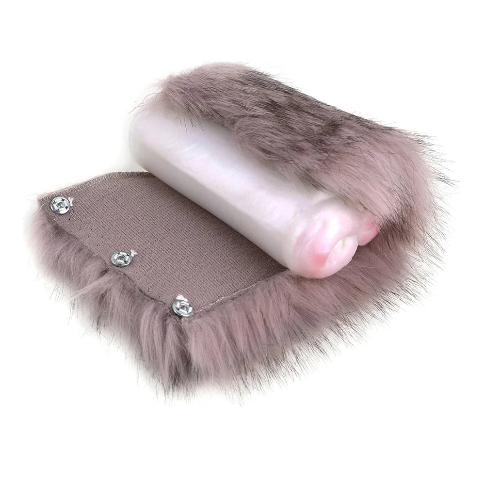 Furry Animal Fantasy Soft Silicone Masturbator in Fur Realistic Vaginal Pocket Pussy All-pass Access Sex Toys Toys